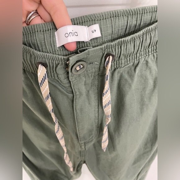 Onia All Terrain Ripstop Cotton Joggers in Sea Moss Green Men’s Small Pants. 2 - Picture 5 of 13